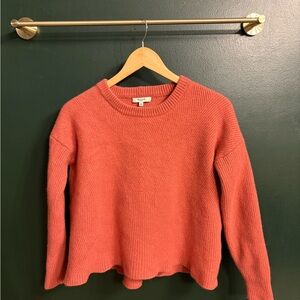 Madewell Rust Orange Merino Wool Sweater